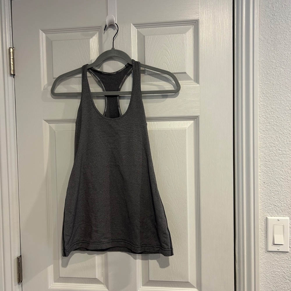 Lululemon Athletica Racerback Yoga Tank Heathered Slate Camo size 6